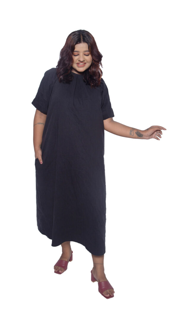 NAVY BLUE FULL LENGTH CASUAL WEAR GOWN - Image 2