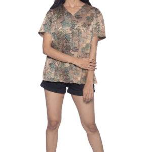SELF PRINTED SATIN SHIRT