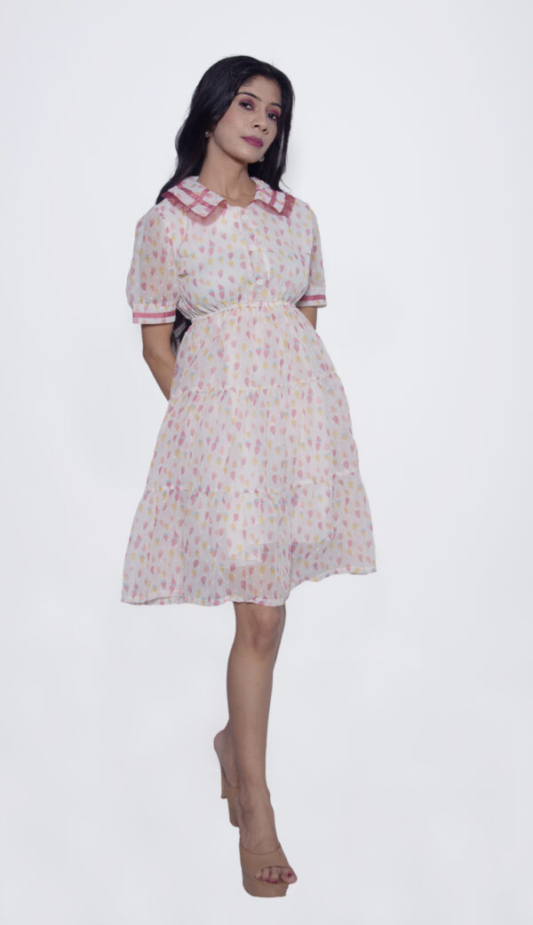 BALLON PRINT CHIFFON KNEE LENGTH ONE PIECE - Image 2