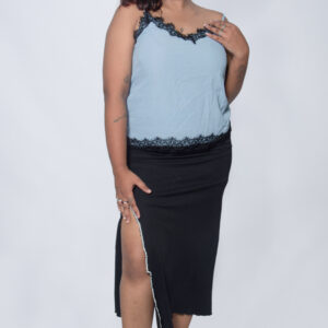 BLUE TANK TOP CREPE