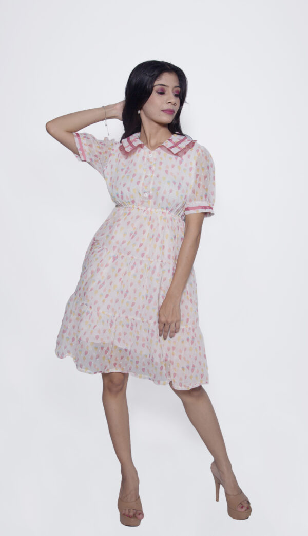 BALLON PRINT CHIFFON KNEE LENGTH ONE PIECE - Image 3