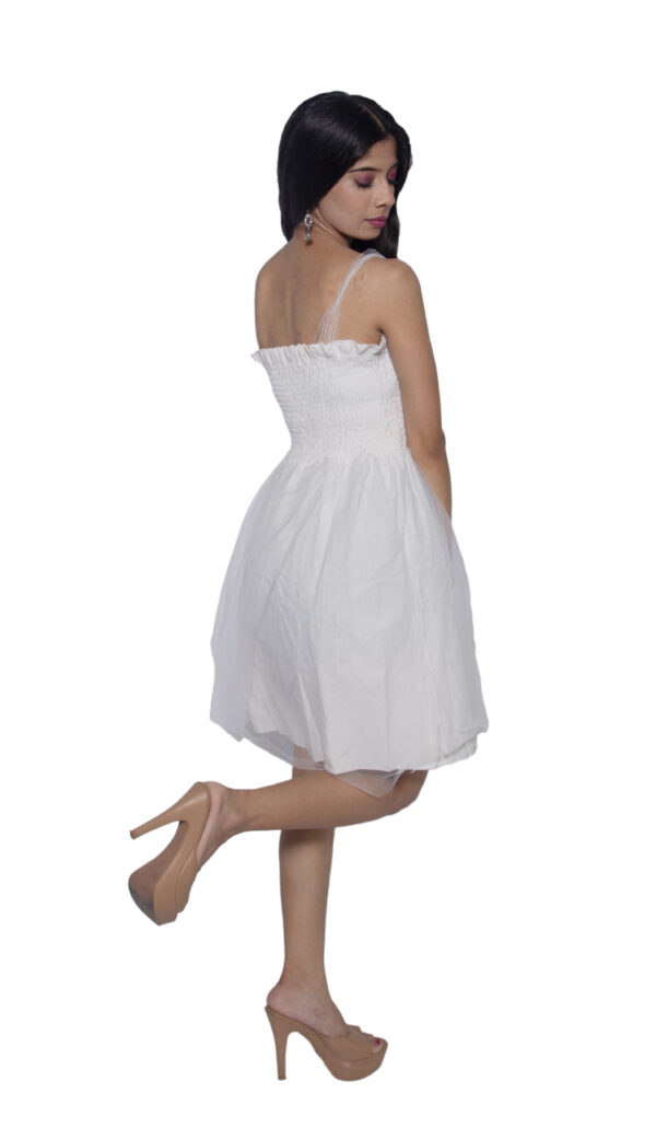 WHITE CHIFFON ONE PIECE PARTY WEAR