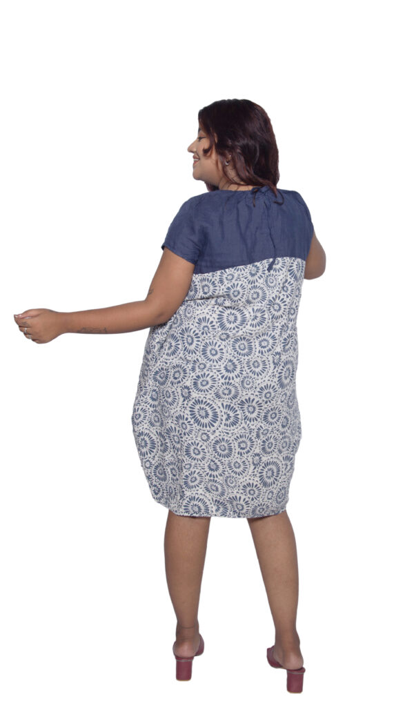 SELF PRINTED FLORAL COTTON ONE PIECE - Image 3