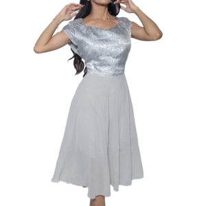 GREY CHIFFON ONE PIECE