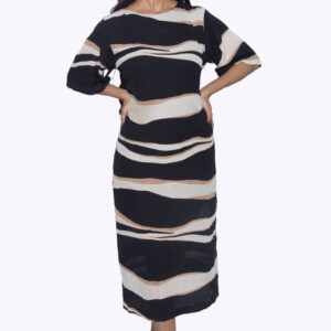 ZEBRA PRINT CHIFFON PARTY WEAR ONE PIECE