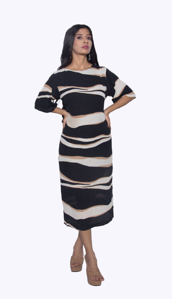 ZEBRA PRINT CHIFFON PARTY WEAR ONE PIECE