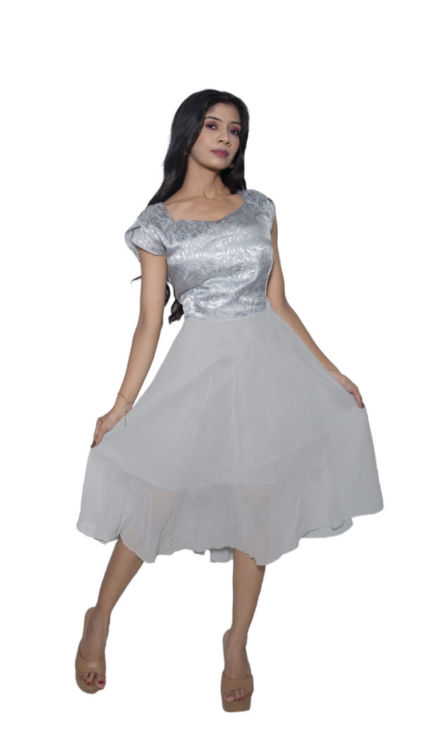 GREY CHIFFON ONE PIECE - Image 3