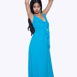 SKY BLUE IMPORTED FABRIC ONE PIECE PARTY WEAR