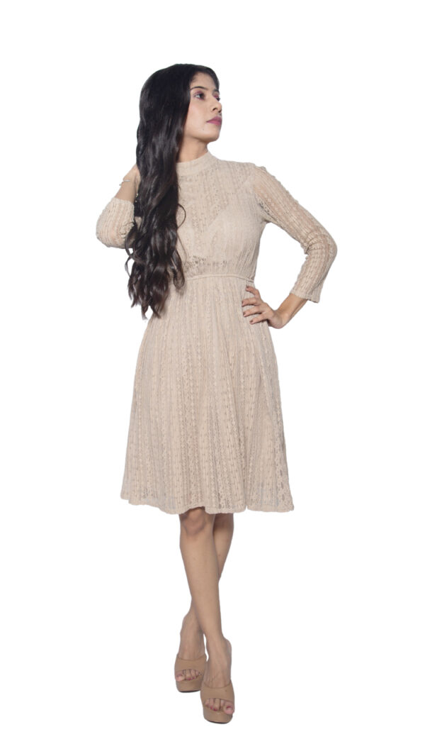 LIGHT BROWN CHIFFON ONE PIECE