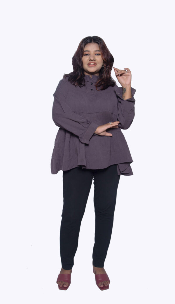 BURGUNDY COTTON TOP - Image 2