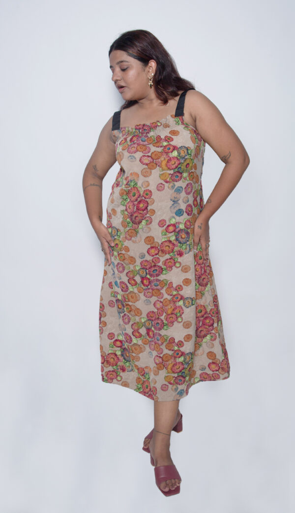 FLORAL SELF PRINTED IMPORTED FABRIC ONE PIECE