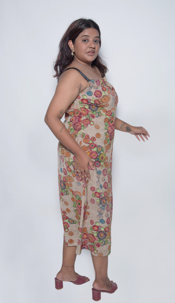FLORAL SELF PRINTED IMPORTED FABRIC ONE PIECE - Image 3