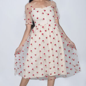 WHITE CHIFFON FLORAL ONE PIECE