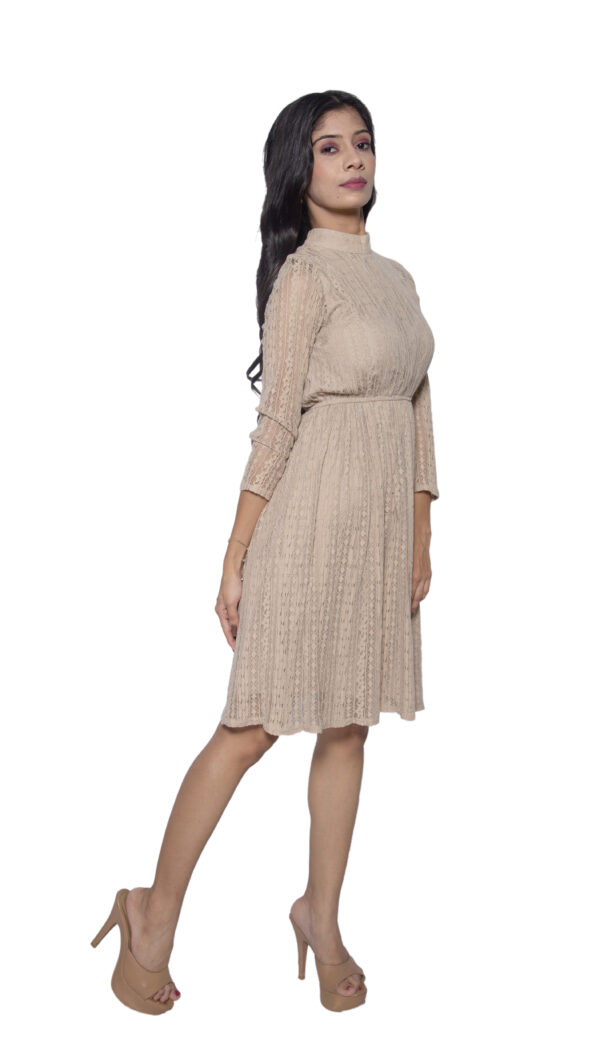 LIGHT BROWN CHIFFON ONE PIECE - Image 2