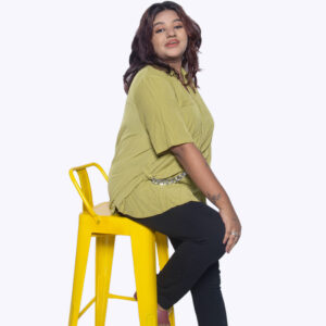 MOSS GREEN CASUAL SHIRT IMPORTED FABRIC