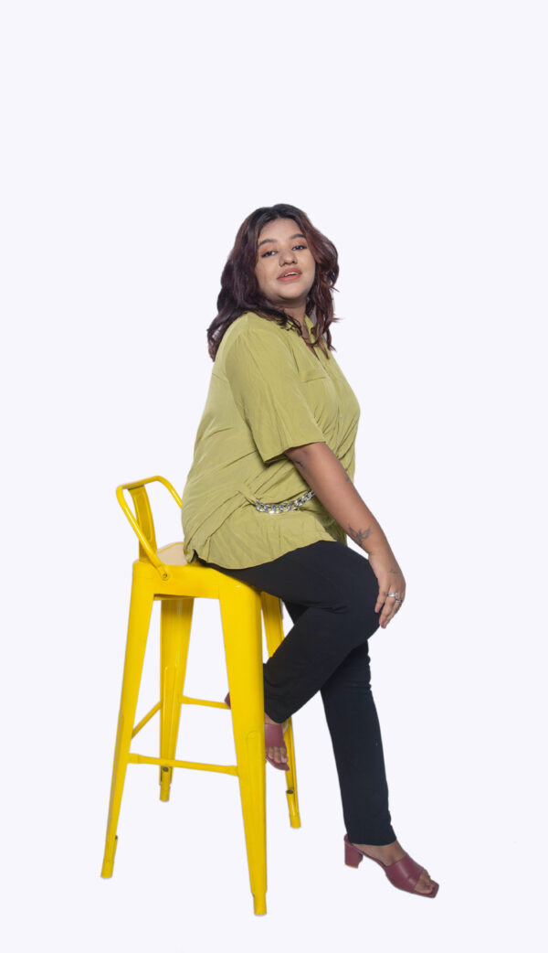 MOSS GREEN CASUAL SHIRT IMPORTED FABRIC