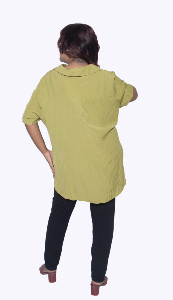 MOSS GREEN CASUAL SHIRT IMPORTED FABRIC - Image 3