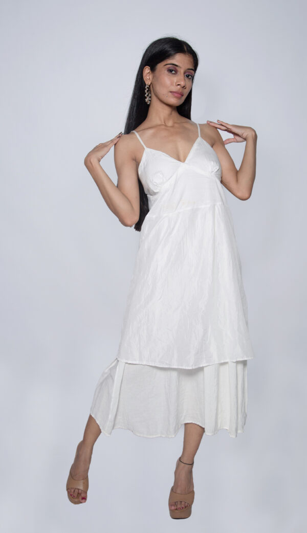 WHITE CHIFFON PARTY WEAR EVENING GOWN - Image 2