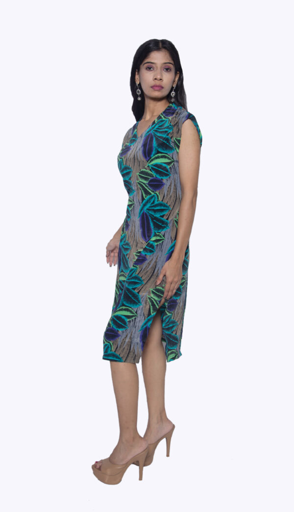 FLORAL DESIGN CHIFFON ONE PIECE PARTY WEAR - Image 2