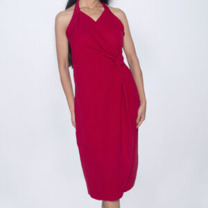 MAJENTA FULL LENGTH PARTY WEAR BACKLESS & SLEEVELESS