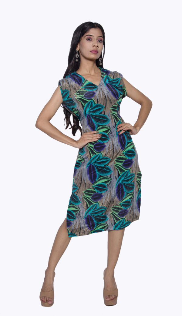 FLORAL DESIGN CHIFFON ONE PIECE PARTY WEAR - Image 3