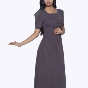 LAVENDER PARTY WEAR ONE PIECE WITH KNEE SLIT
