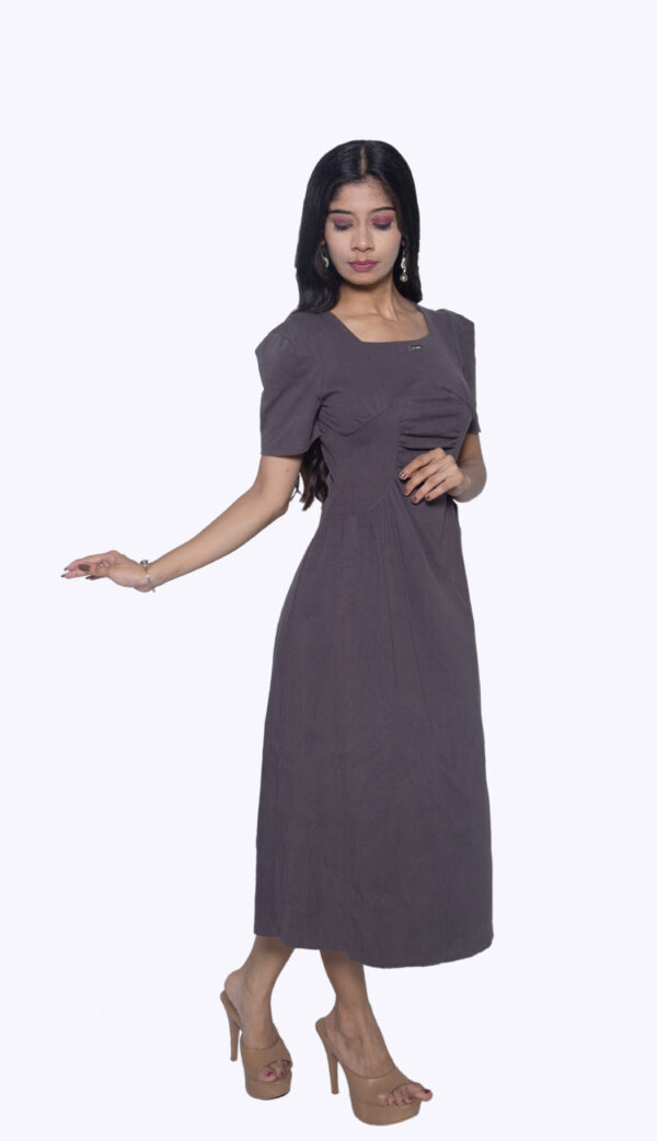 LAVENDER PARTY WEAR ONE PIECE WITH KNEE SLIT