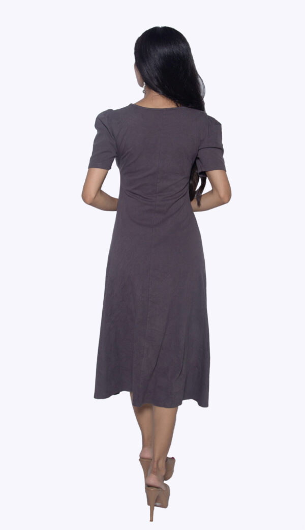LAVENDER PARTY WEAR ONE PIECE WITH KNEE SLIT - Image 2