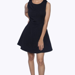 BLACK SLEEVELESS ONE PIECE IMPORTED FABRIC