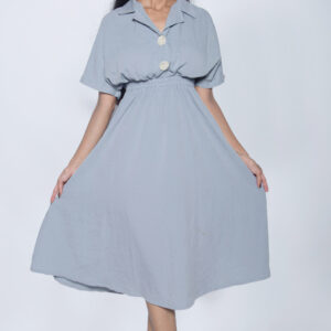 GREYISH BLUE ONE PIECE GOWN