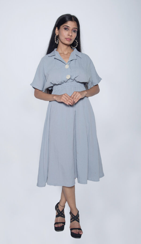 GREYISH BLUE ONE PIECE GOWN - Image 2