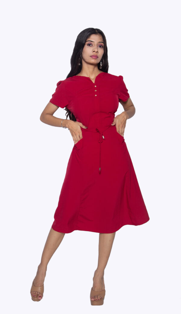 RED ONE PIECE IMPORTED FABRIC