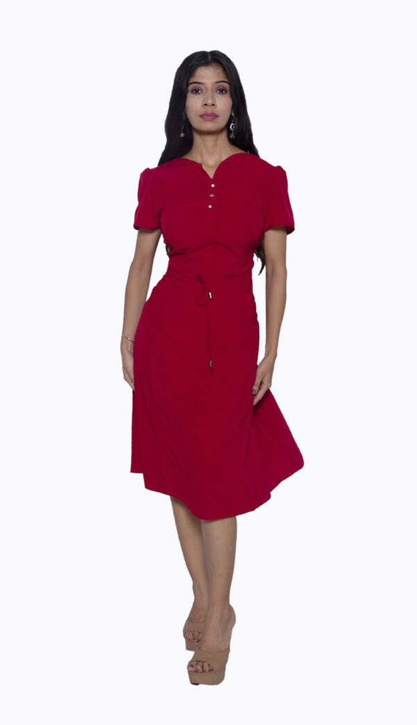 RED ONE PIECE IMPORTED FABRIC - Image 3