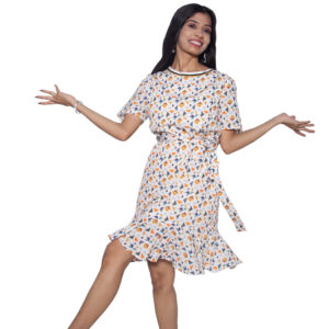 GEOMETRY DESIGN CASUAL WEAR ONE PIECE