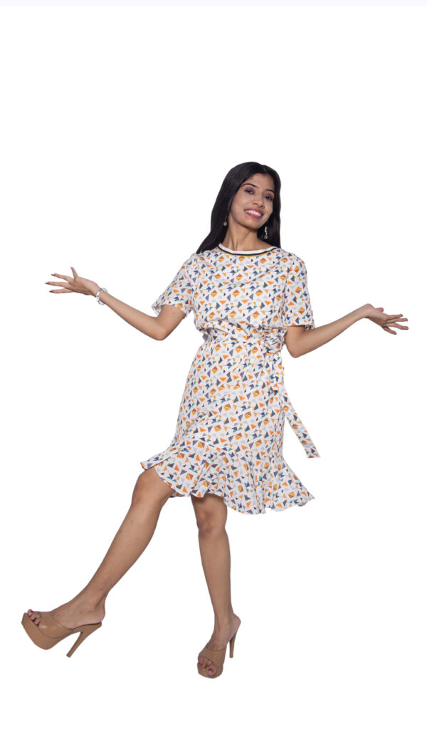 GEOMETRY DESIGN CASUAL WEAR ONE PIECE