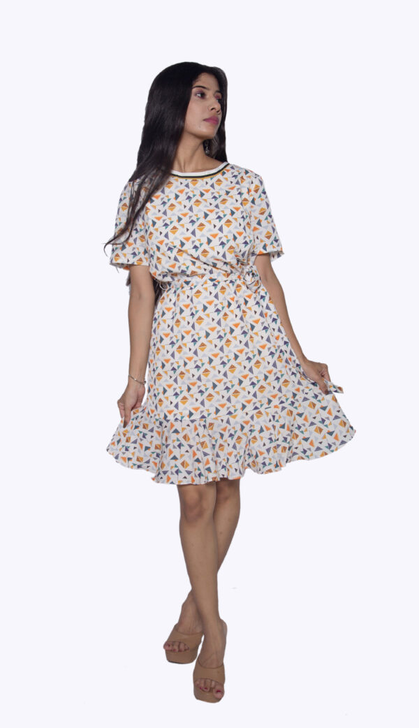 GEOMETRY DESIGN CASUAL WEAR ONE PIECE - Image 3