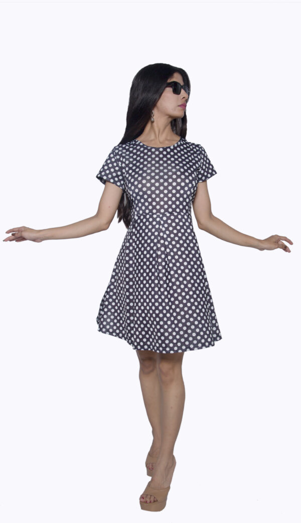 BLACK & WHITE POLKA DOT IMPORTED FABRIC - Image 3