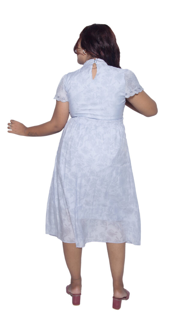 ICY BLUE FLORAL SATIN ONE PIECE - Image 2