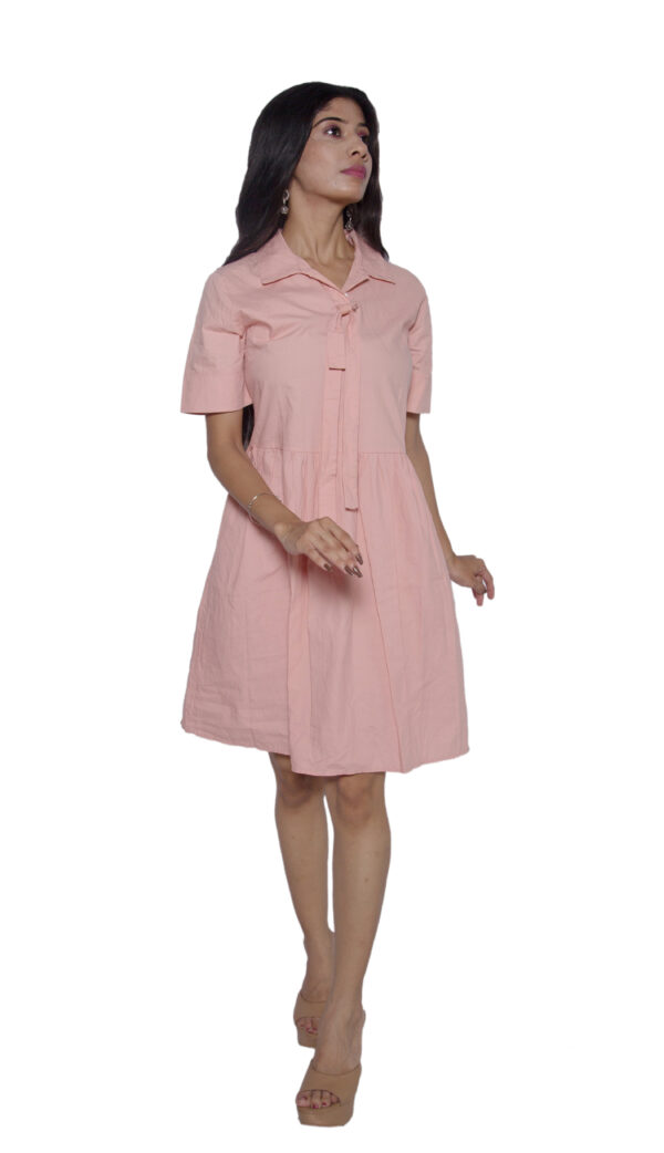 BABY PINK PARTY WEAR ONE PIECE IMPORTED FABRIC - Image 3