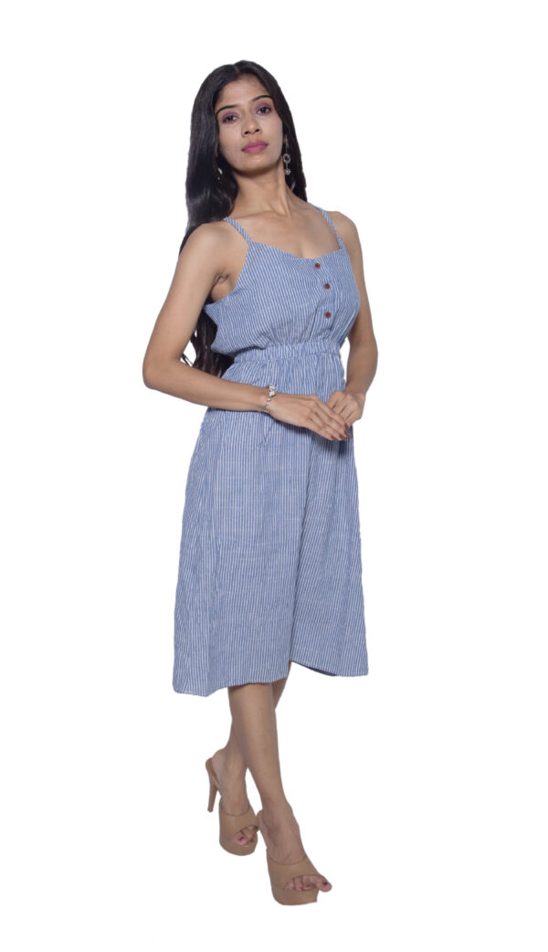 BLUE & WHITE STRIPES ONE PIECE IMPORTED FABRIC - Image 2