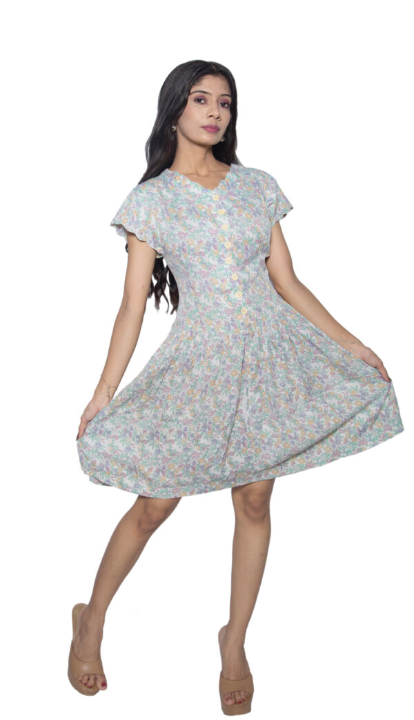 MULTICOLOURED CHIFFON ONE PIECE