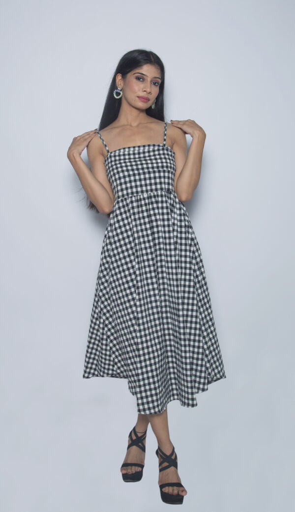 COTTON CHECKERED ONE PIECE - Image 4