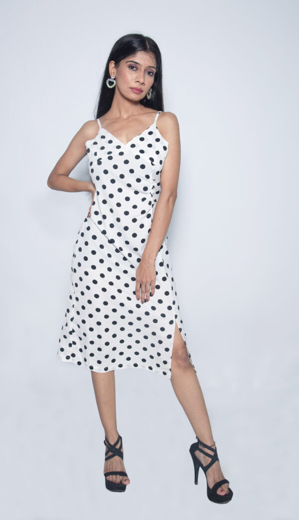 IMPORTED FABRIC POLKA DOT ONE PIECE - Image 3