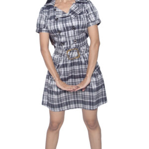 CHECKERED PARTY WEAR COTTON ONE PIECE