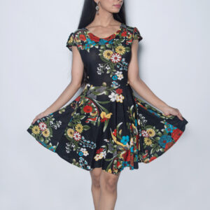 FLORAL KNEE LENGTH IMPORTED PARTY WEAR