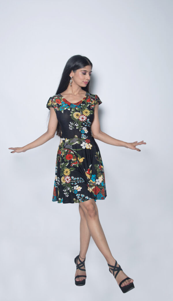 FLORAL KNEE LENGTH IMPORTED PARTY WEAR - Image 3