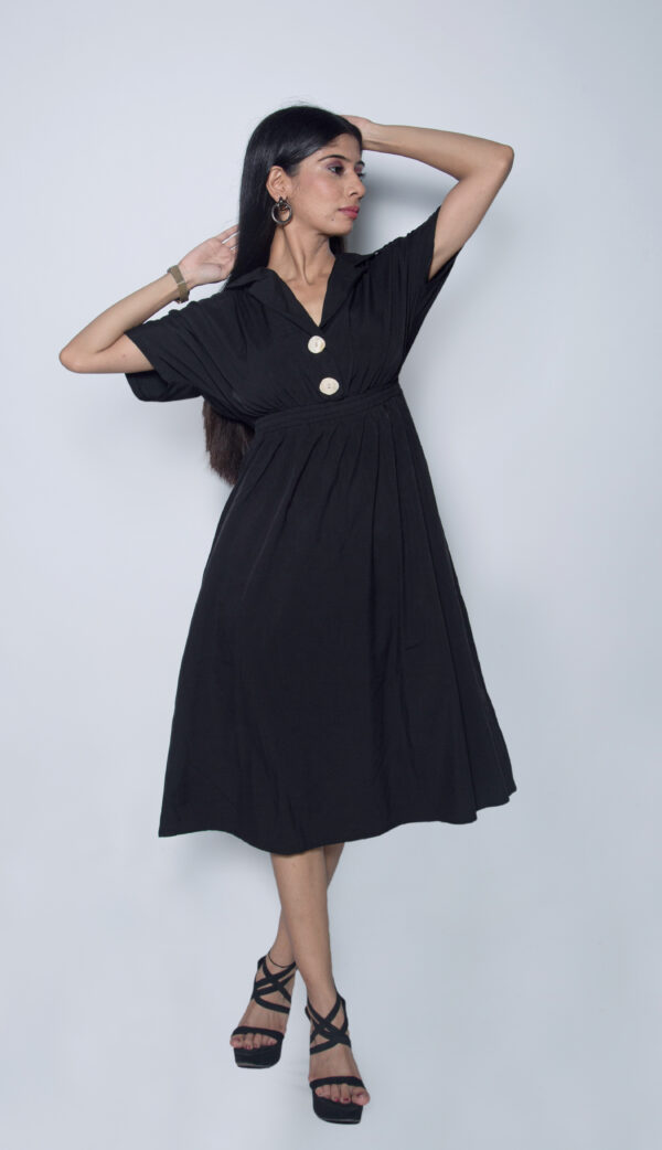 BLACK PARTY WEAR EVENING GOWN - Image 3