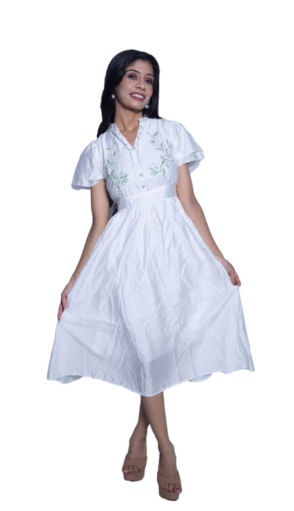 WHITE FLORAL EMBROEDERY ONE PIECE