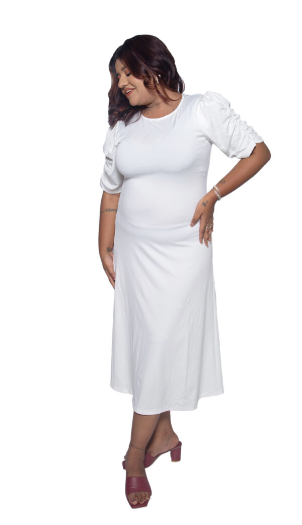 WHITE IMPORTED FABRIC PARTY WEAR