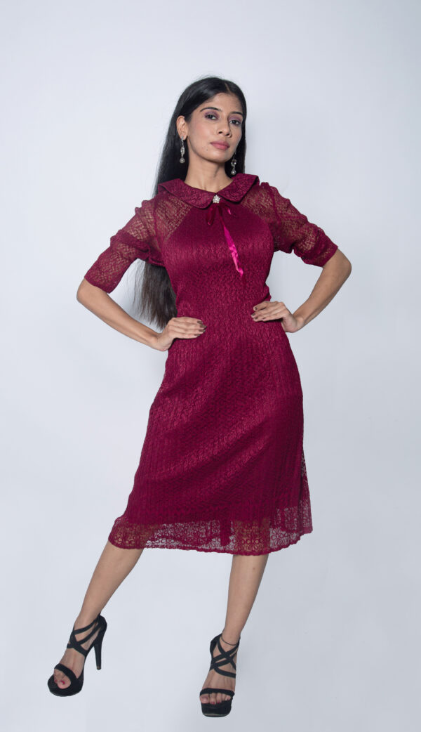 MAJENTA NETTED ONE PIECE - Image 2